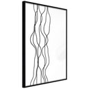 Poster - Wavy Lines  - zwart