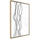 Poster - Wavy Lines  - goud