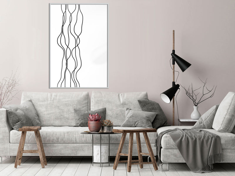 Poster - Wavy Lines  - wit