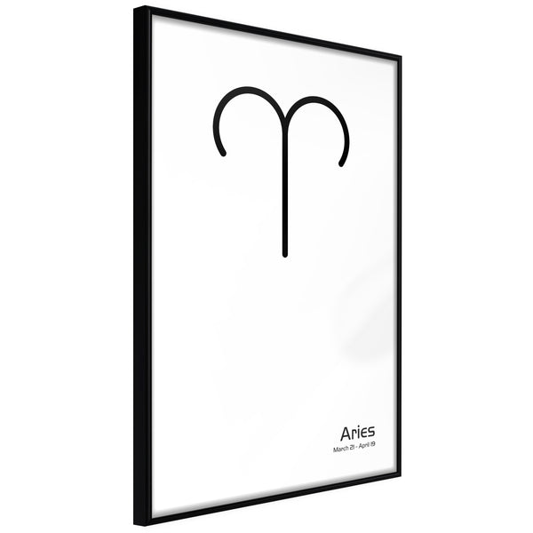 Poster - Zodiac: Aries II  - zwart