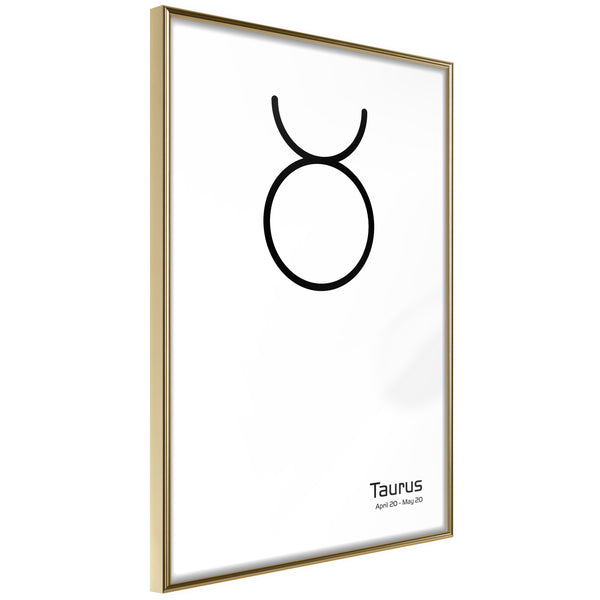Poster - Zodiac: Taurus II  - goud