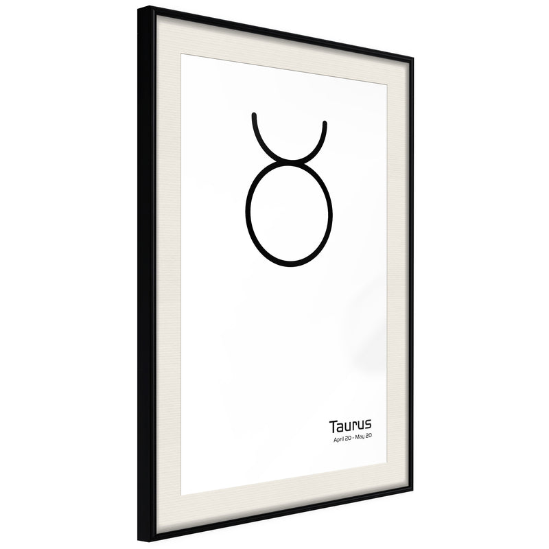 Poster - Zodiac: Taurus II  - zwart passepartout