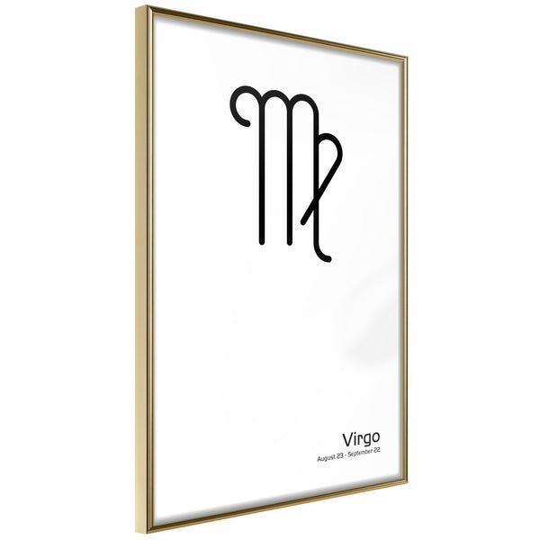 Poster - Zodiac: Virgo II  - goud