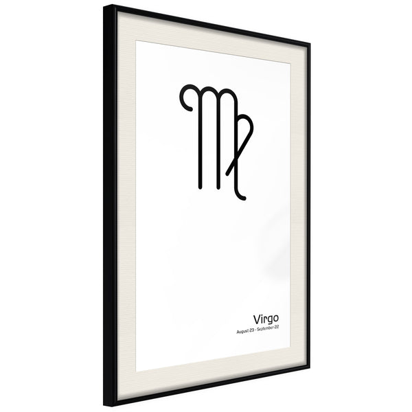 Poster - Zodiac: Virgo II  - zwart passepartout