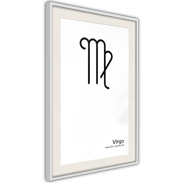 Poster - Zodiac: Virgo II  - wit passepartout