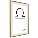Poster - Zodiac: Libra II  - goud passepartout