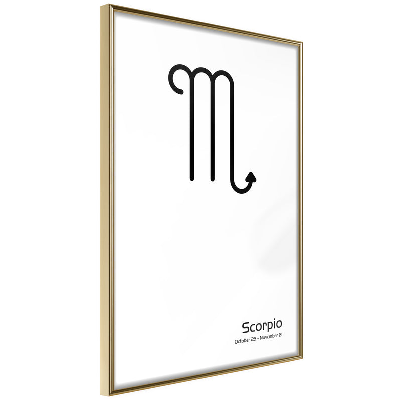 Poster - Zodiac: Scorpio II  - goud
