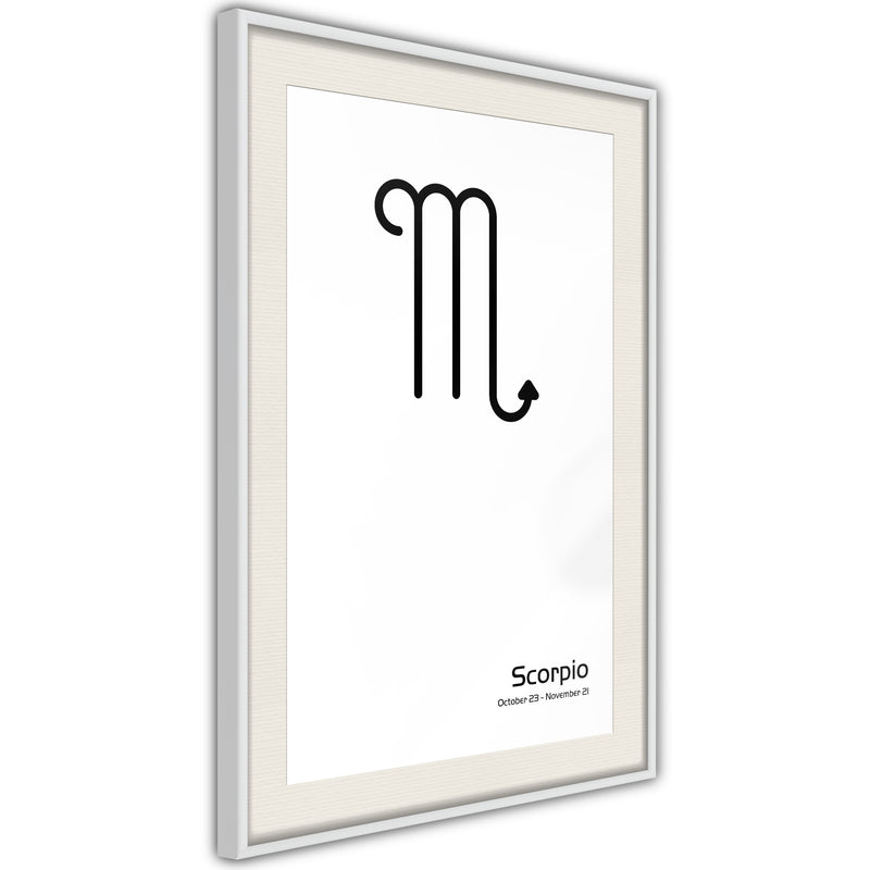 Poster - Zodiac: Scorpio II  - wit passepartout