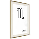 Poster - Zodiac: Scorpio II  - goud passepartout