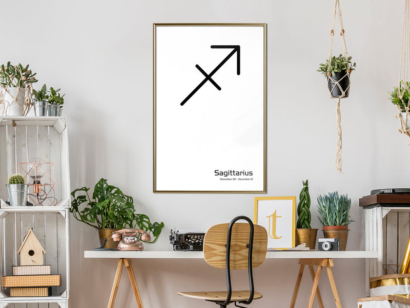 Poster - Zodiac: Sagittarius II  - goud