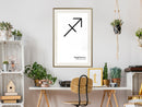 Poster - Zodiac: Sagittarius II  - goud passepartout