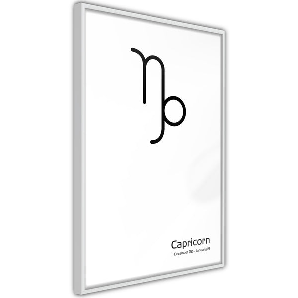 Poster - Zodiac: Capricorn II  - wit