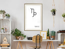 Poster - Zodiac: Capricorn II  - goud passepartout
