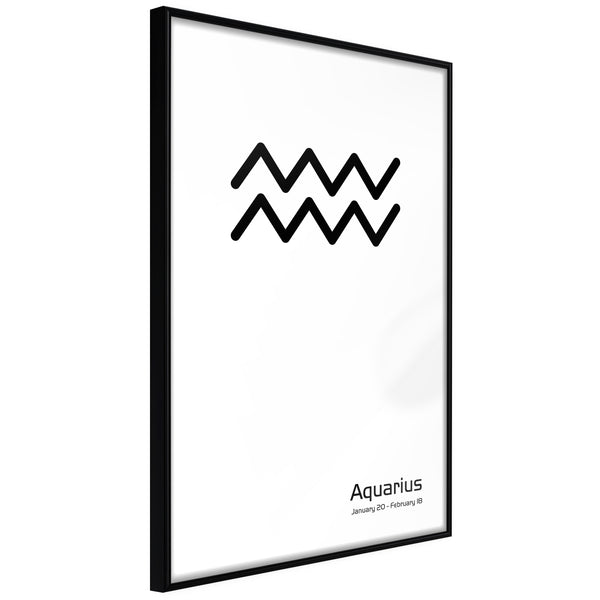 Poster - Zodiac: Aquarius II  - zwart