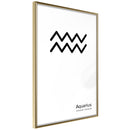 Poster - Zodiac: Aquarius II  - goud