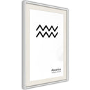 Poster - Zodiac: Aquarius II  - wit passepartout