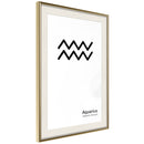 Poster - Zodiac: Aquarius II  - goud passepartout