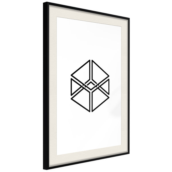 Poster - Count the Squares  - zwart passepartout