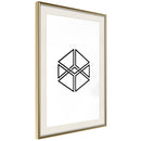 Poster - Count the Squares  - goud passepartout