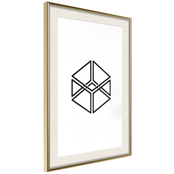 Poster - Count the Squares  - goud passepartout