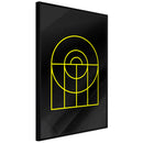 Poster - Yellow Lines  - zwart