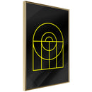 Poster - Yellow Lines  - goud