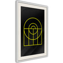 Poster - Yellow Lines  - wit passepartout
