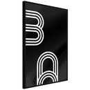 Poster - Twisted Paper Clips  - zwart