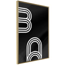 Poster - Twisted Paper Clips  - goud