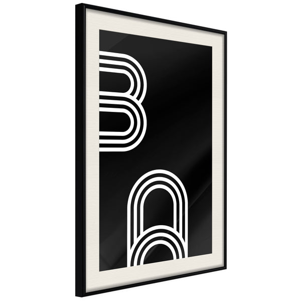 Poster - Twisted Paper Clips  - zwart passepartout