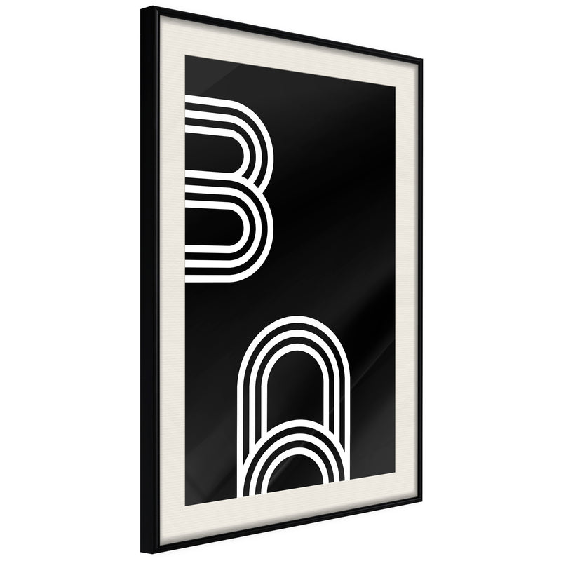 Poster - Twisted Paper Clips  - zwart passepartout