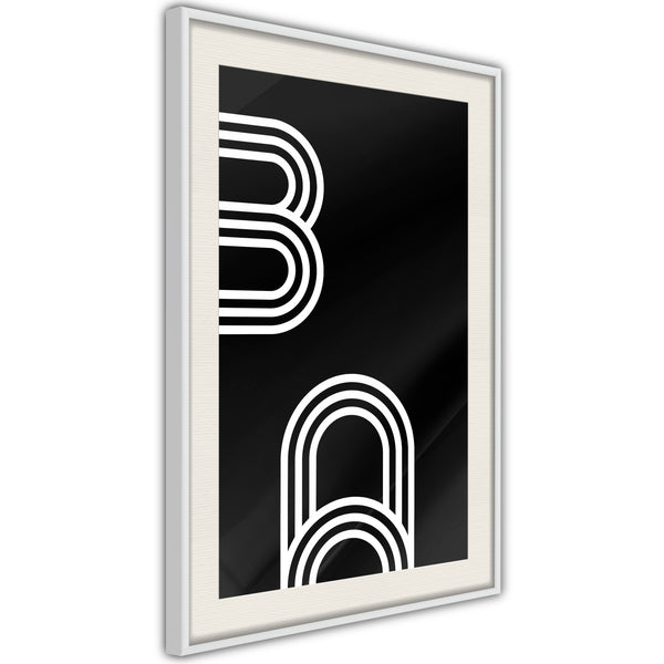 Poster - Twisted Paper Clips  - wit passepartout