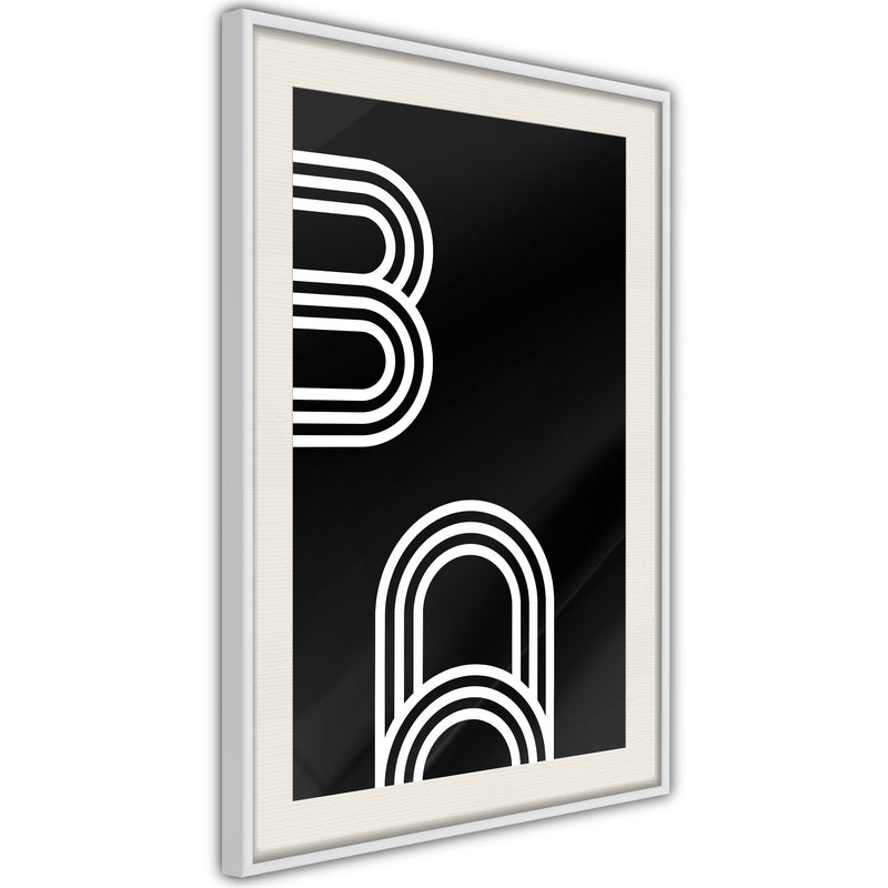 Poster - Twisted Paper Clips  - wit passepartout