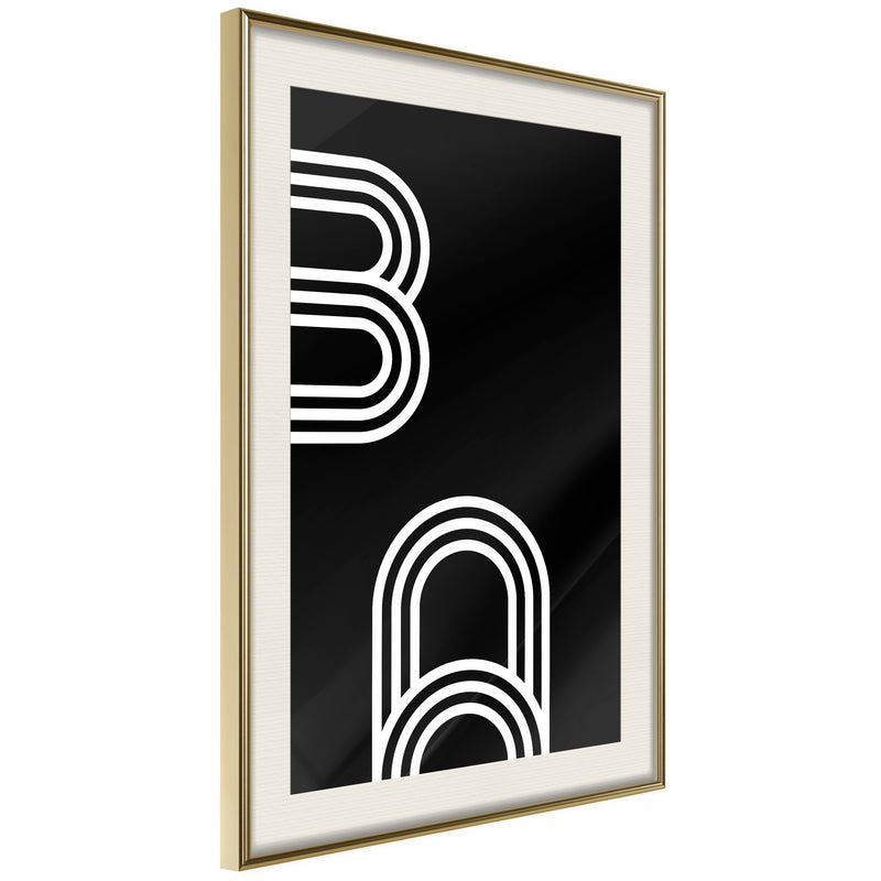 Poster - Twisted Paper Clips  - goud passepartout
