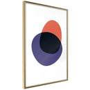 Poster - White, Orange, Violet and Black  - goud