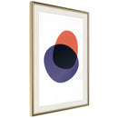 Poster - White, Orange, Violet and Black  - goud passepartout