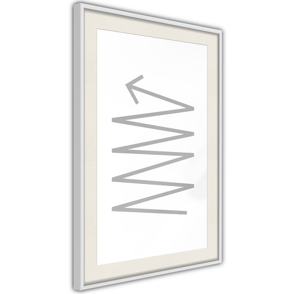 Poster - Changes of Direction  - wit passepartout