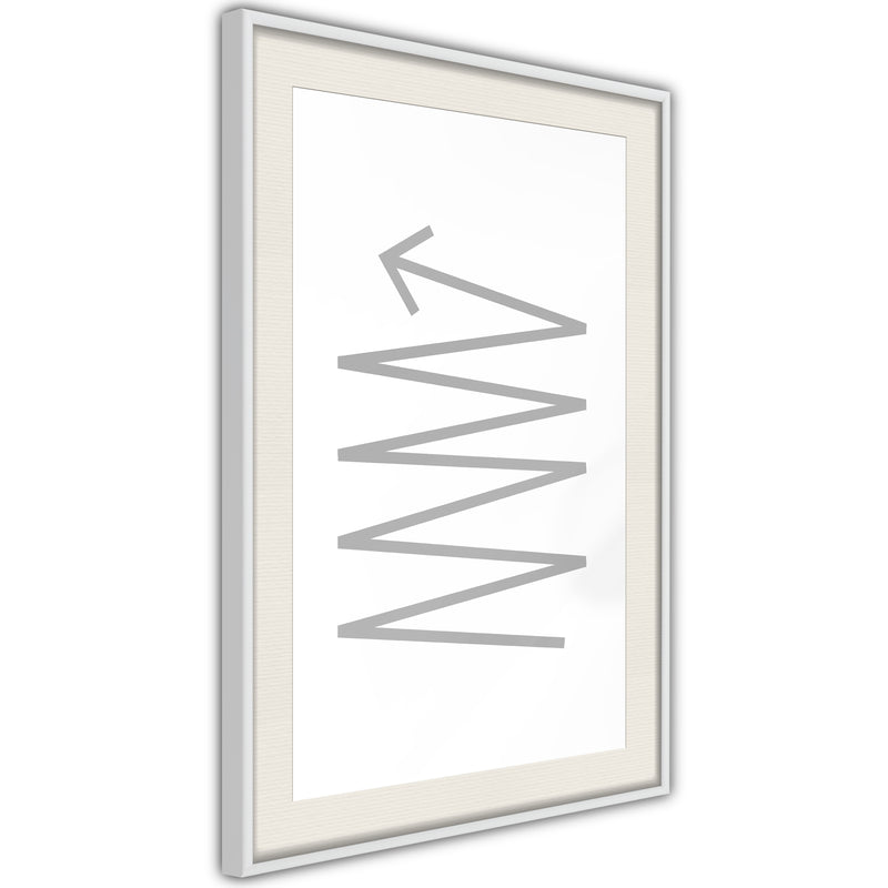Poster - Changes of Direction  - wit passepartout