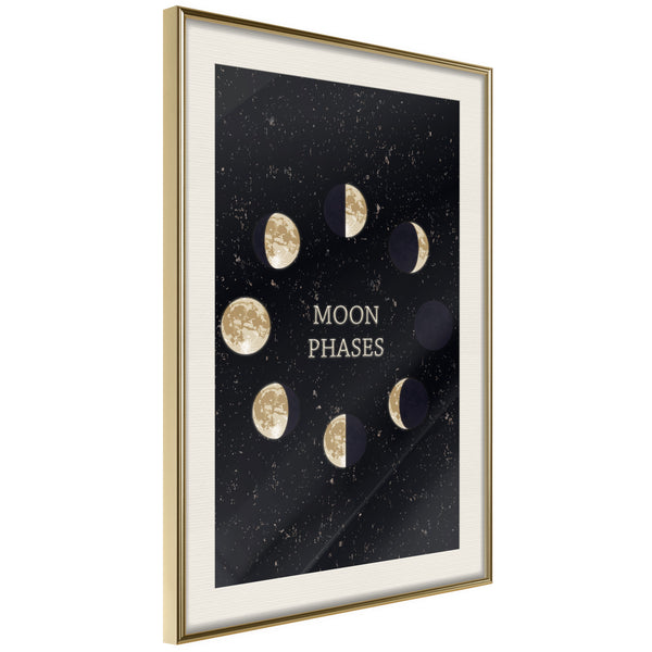 Poster - In the Rhythm of the Moon  - goud passepartout