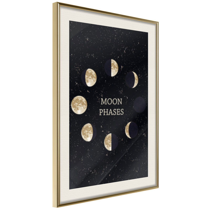 Poster - In the Rhythm of the Moon  - goud passepartout