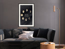 Poster - In the Rhythm of the Moon  - zwart passepartout