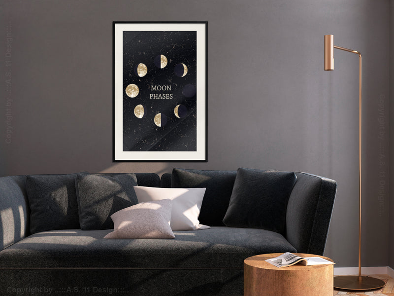 Poster - In the Rhythm of the Moon  - zwart passepartout