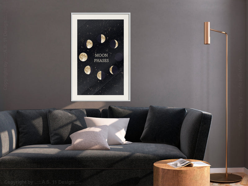Poster - In the Rhythm of the Moon  - wit passepartout