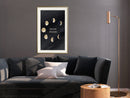 Poster - In the Rhythm of the Moon  - goud passepartout