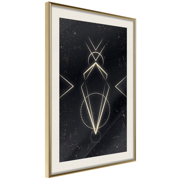Poster - First Contact  - goud passepartout