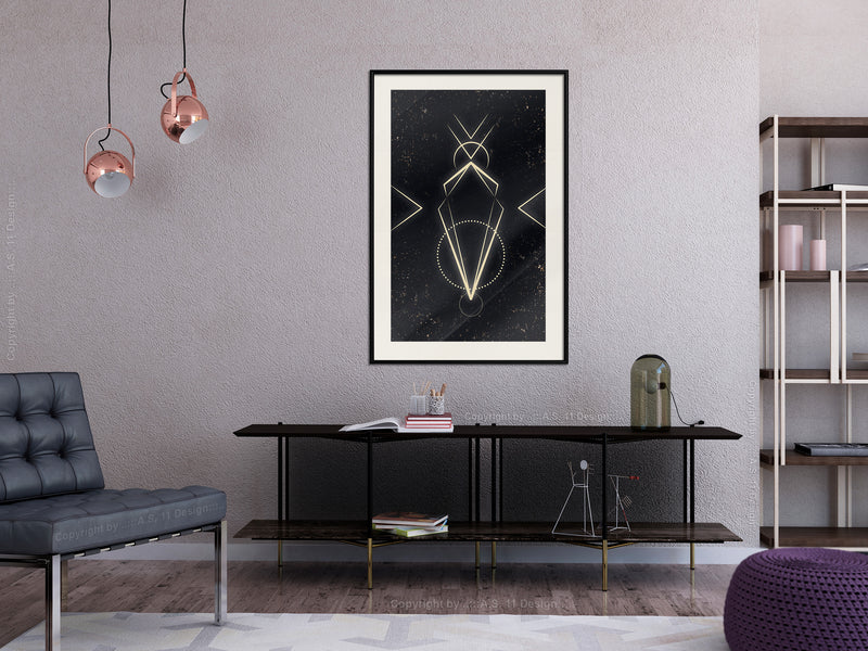 Poster - First Contact  - zwart passepartout