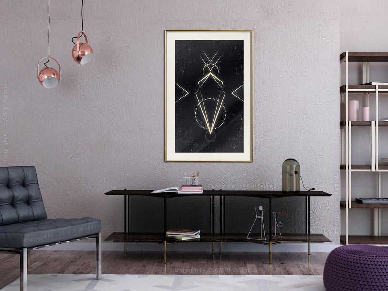 Poster - First Contact  - goud passepartout