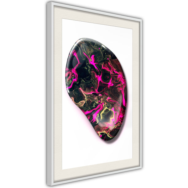 Poster - Lucky Stone  - wit passepartout