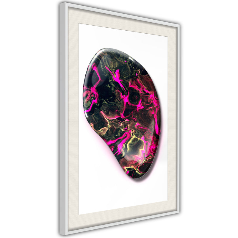 Poster - Lucky Stone  - wit passepartout