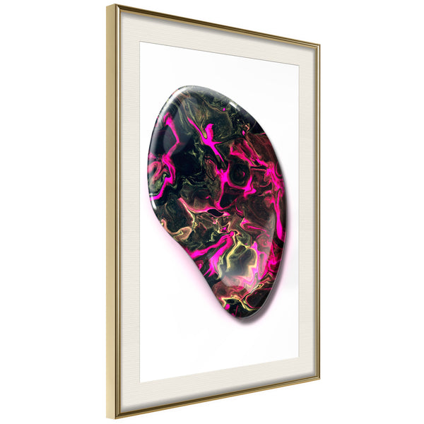 Poster - Lucky Stone  - goud passepartout
